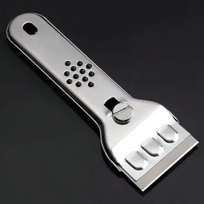 Multifunctional Cleaning Scraper, 1 Count Metal Floor Scraper with Handle, Household Cleaning Tool for Kitchen and Bathroom