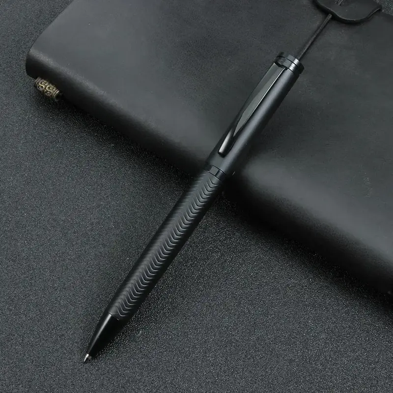 Metal Ballpoint Pen, 1 Count 1.0mm Black Ink Ballpoint Pen, Modern Simple Writing Supplies for Office Home School
