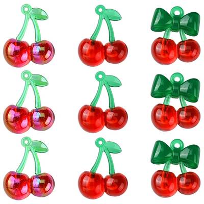 10Pcs 3 Styles Transparent Acrylic Pendants