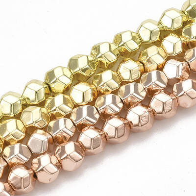 Electroplate Non-magnetic Synthetic Hematite Beads Strands