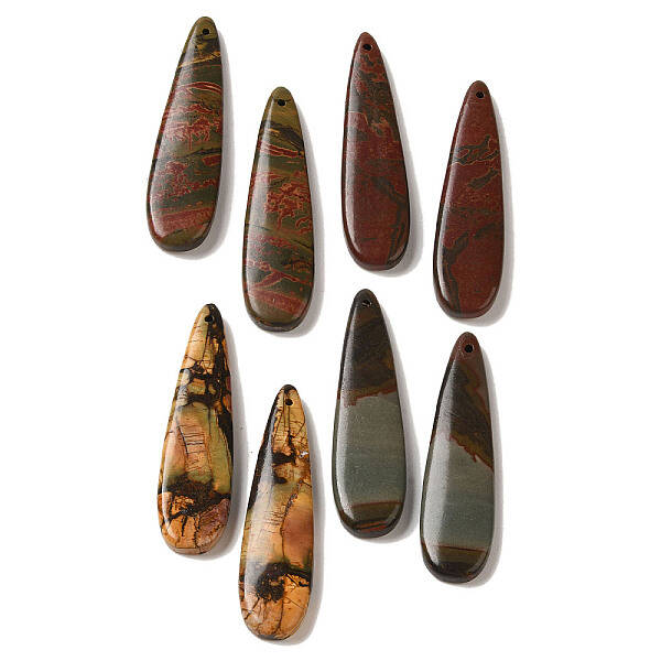 Natural Picasso Jasper Pendants