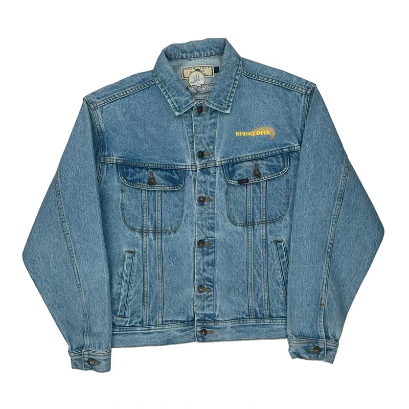 Rhino Deck Lee Oversized Denim Jacket - Large Blue Cotton