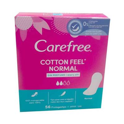 Carefree Cotton Protector Sin Fragancia 56 Uds
