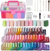 ifergoo Polymer Modeling Clay for Kids DIY Starter Kits, 62 Color Oven Baked Model Clay, Non-Toxic, Non-Sticky, with Sculptin...