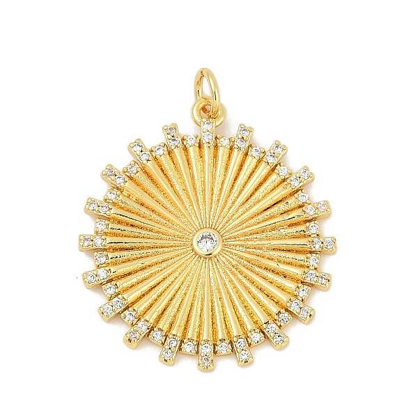 Brass Micro Pave Cubic Zirconia Pendants
