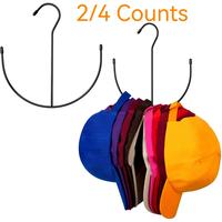 Hat Hanger, 1/2/4 Counts Hat Organizer, Belt Hanger, Belt Organizer, Bra Hanger, Hat Stand, Space Saving Stainless Steel Mult...