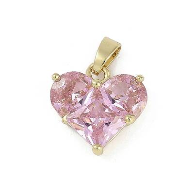 Rarl 18K Gold Plated Brass Micro Pave Cubic Zirconia Charms