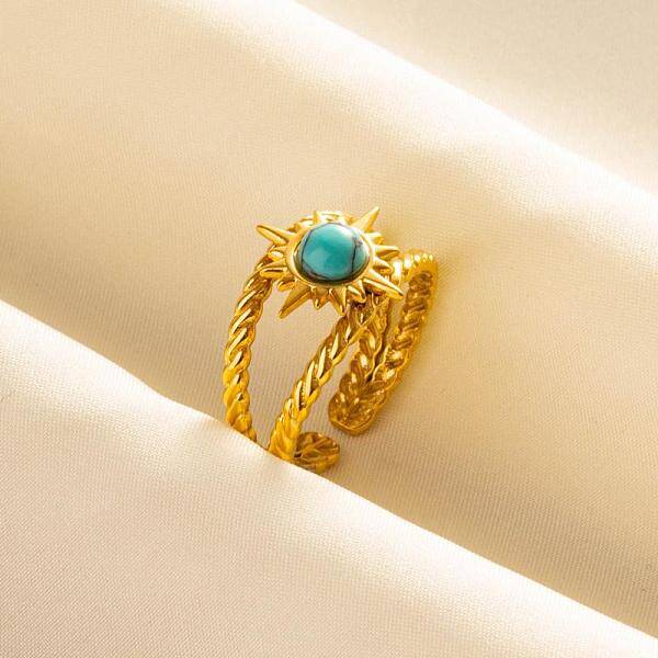 304 Stainless Steel Sun Cuff Rings