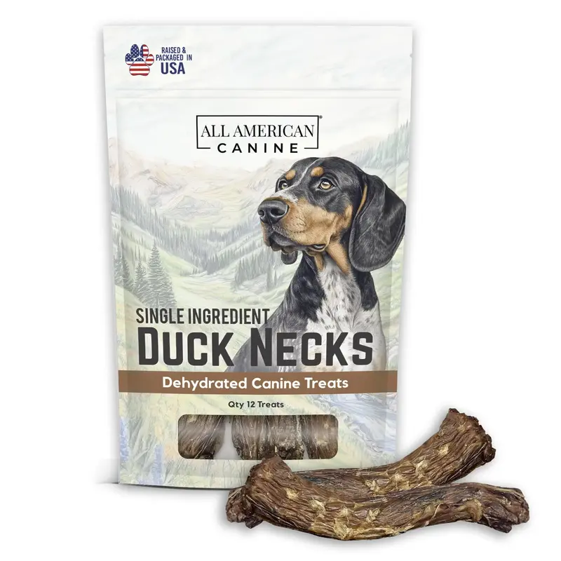 Natural Duck Neck Dog Treats – Single Ingredient, Dehydrated & Chewy – Low-Fat, High-Protein Training Reward – Made in ...