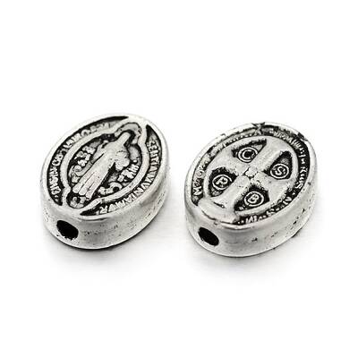 Tibetan Style Alloy Oval Beads