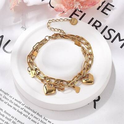 304 Stainless Steel Multi-Strand Charm Bracelets