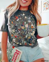 Comfort Colors Vintage Pressed Flowers Shirt Boho Cottagecore T-shirt Botanical Floral Tee Wildflowers Fairycore Gift Garden ...