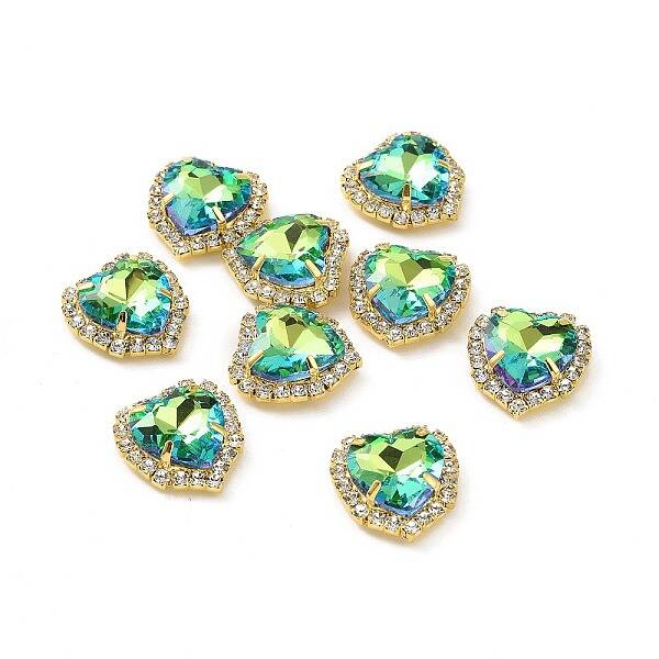 Heart Sew on Rhinestone