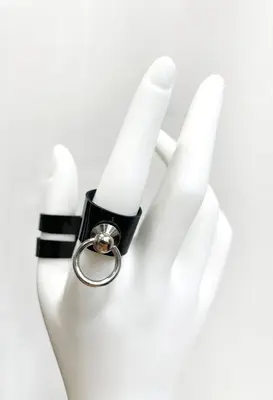 Pleather O-Rings | Size: 9 | Color: Black