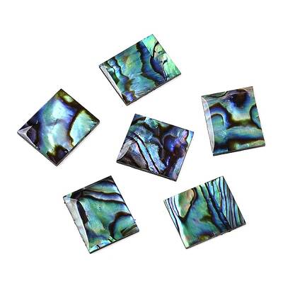Natural Paua Shell Rectangle Cabochons