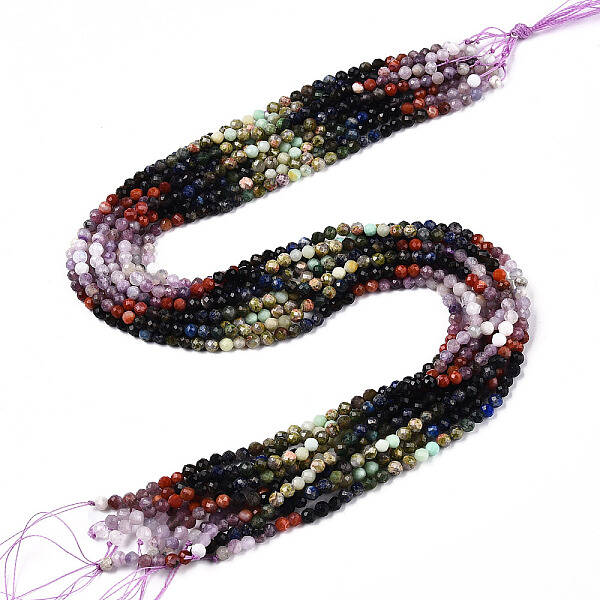 Natural & Synthetic Mixed Gemstone Beads Strands