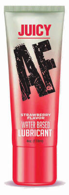 Juicy Af - Strawberry Water Based Lubricant - 4 Oz