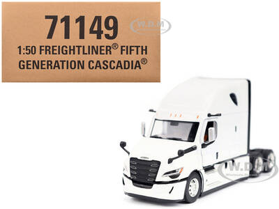 2025 Freightliner Cascadia Gen-5 Sleeper Cab Truck Tractor Winter White Transport Series 1/50 Diecast Model by Diecast Mast...