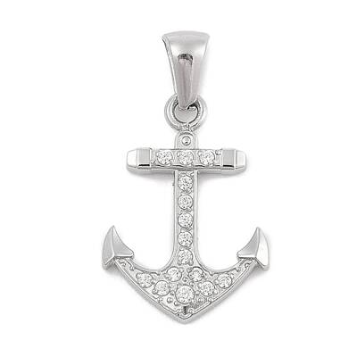 304 Stainless Steel Micro Pave Cubic Zirconia Pendants