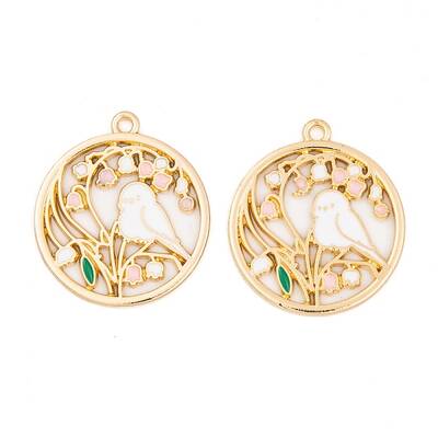 Rack Plating Alloy Enamel Pendants