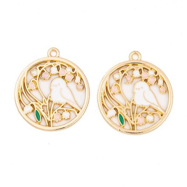 Rack Plating Alloy Enamel Pendants