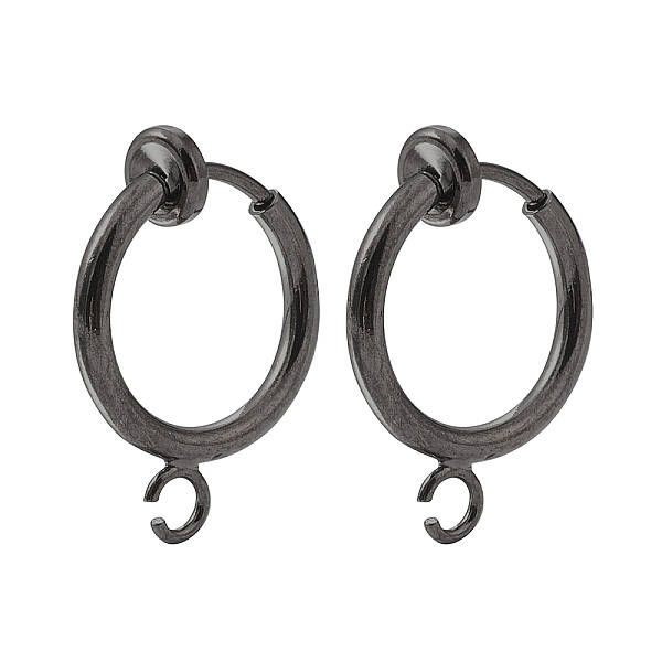 Brass Clip-on Hoop Earring Findings