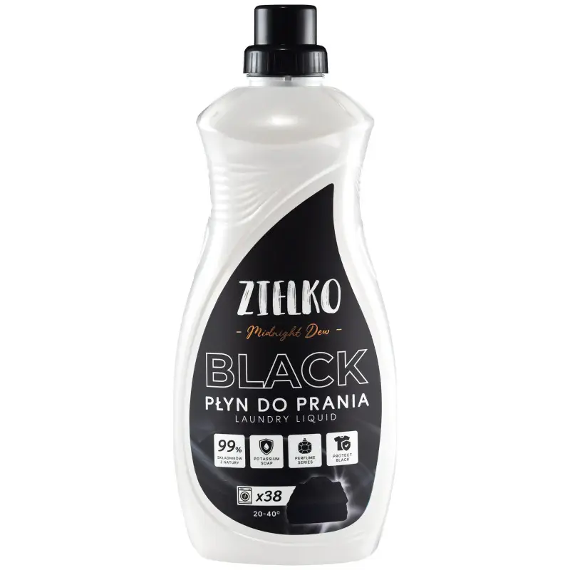 Zielko Black Midnight Dew - Detersivo delicato per il lavaggio di tessuti neri 1520 ml