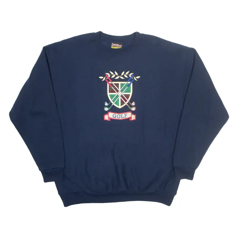 B WEAR Sportswear Golf Mens Sweatshirt Blue 90s USA XL