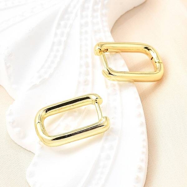 Brass Huggie Hoop Earrings
