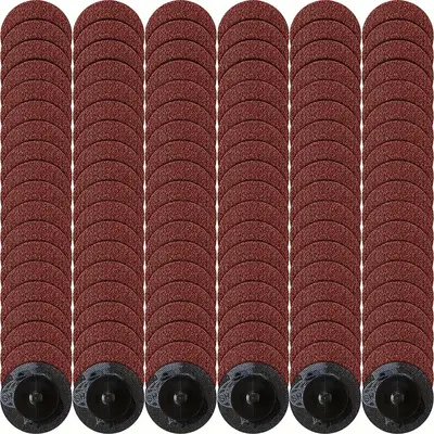 2 Inch Sanding Disc Set, Die Grinder Accessories Sanding Disc with Drill Adapter, Roll Lock Discs for Power Tool Die Grinder ...