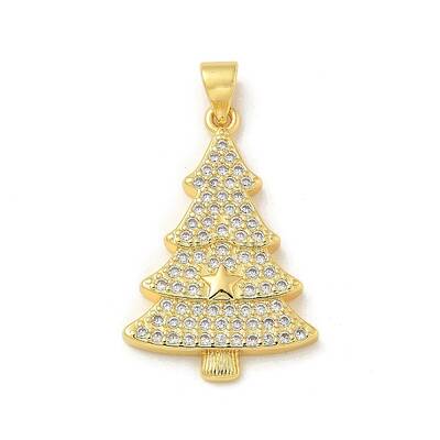 Brass Micro Pave Cubic Zirconia Pendants