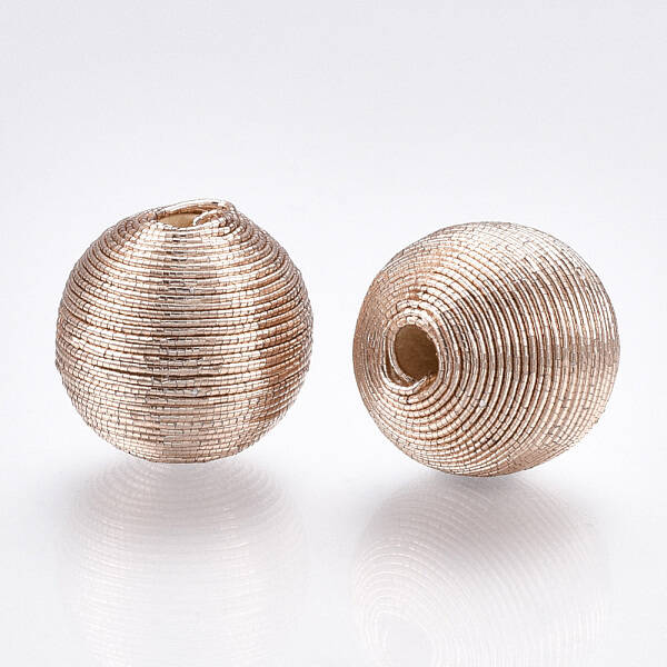 Wood Beads Covered with Polyester Cord Wire