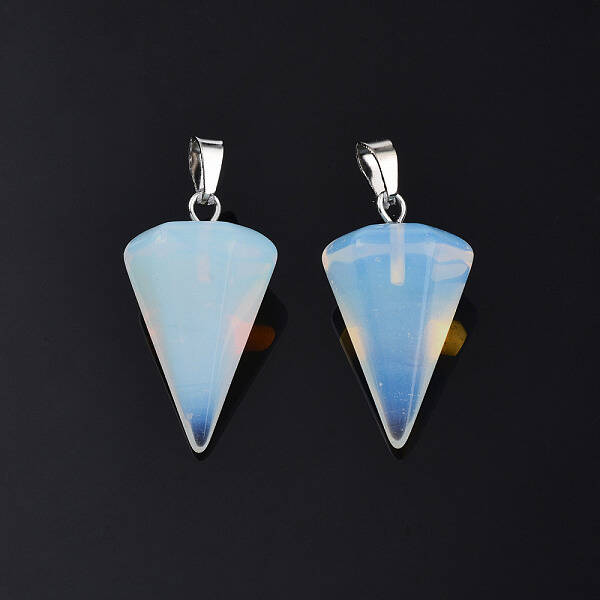 Cone/Spike/Pendulum Opalite Stone Pendants