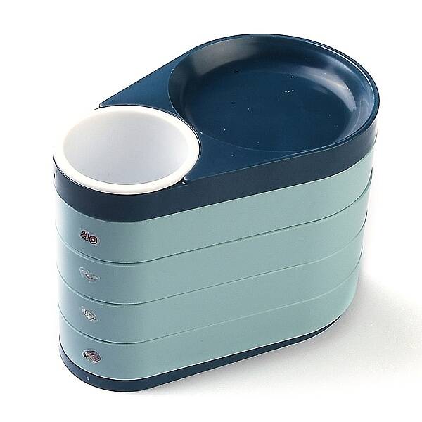 Rotatable 4-Layer Plastic Jewelry Storage Box
