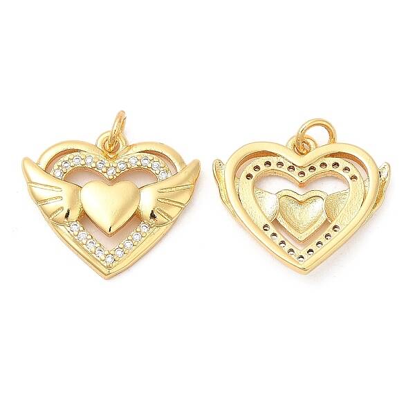 Brass Micro Pave Cubic Zirconia Pendants