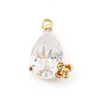 Brass Micro Pave Cubic Zirconia Pendants