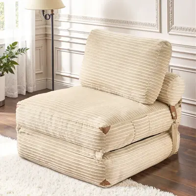 CAODOC Foldable Cloud Sofa Bed,Convertible Sleeper Chair with Pillow Foldable Mattress with Back Support, Portable Fold Out C...