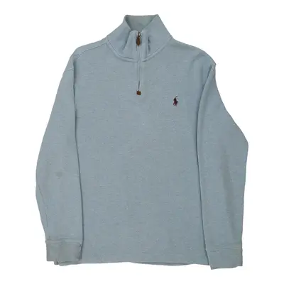 Ralph Lauren 1/4 Zip - Small Blue Cotton