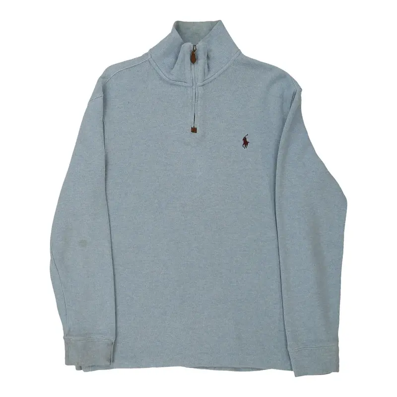 Ralph Lauren 1/4 Zip - Small Blue Cotton