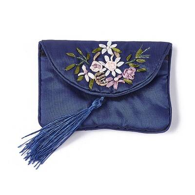 Embroidery Cloth Zip Pouches