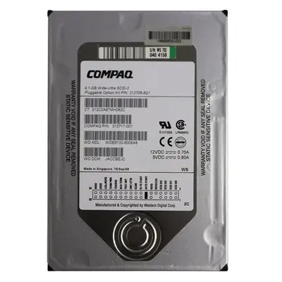 313706-B21-27 Compaq 9GB 7200RPM Ultra2 Wide SCSI 3.5-Inch 512KB Cache Hard Drive
