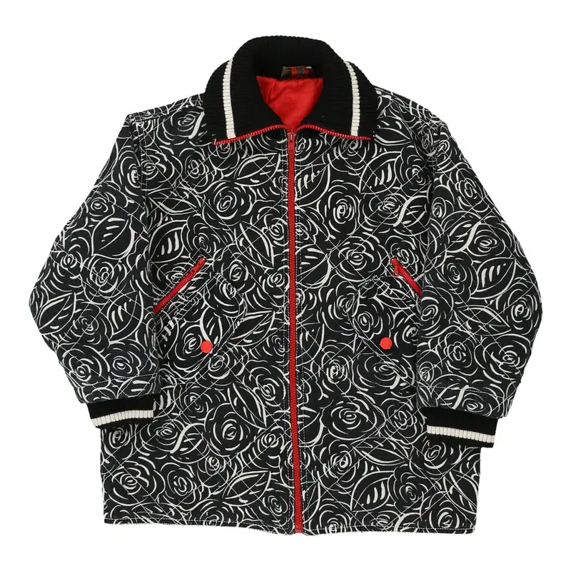 Age 6 Missoni Floral Coat - Small Black Cotton | Size: small