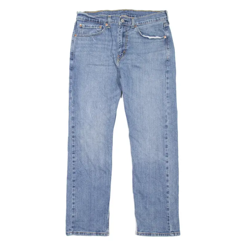 LEVI'S 505 Jeans Mens Blue Regular Straight Stone Wash W34 L30