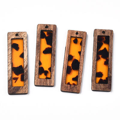 Transparent Resin & Wood Pendants