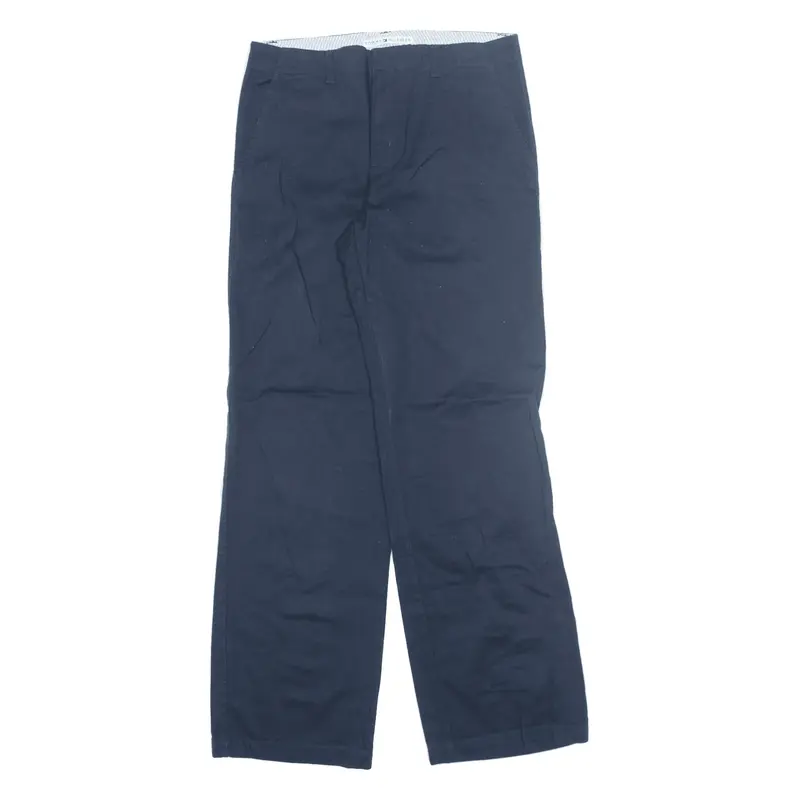 TOMMY HILFIGER Chino Trousers Blue Relaxed Straight Womens W32 L34
