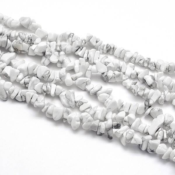 Natural Howlite Beads Strands