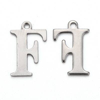 Tarnish Resistant 304 Stainless Steel Alphabet Charms
