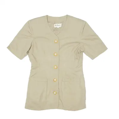 ST FRANC Padded Shoulders Jacket Green Womens S