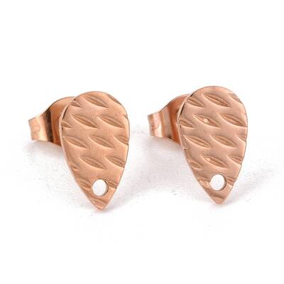 Ion Plating(IP) 304 Stainless Steel Stud Earring Findings