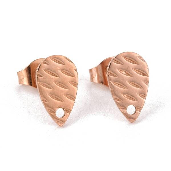 Ion Plating(IP) 304 Stainless Steel Stud Earring Findings